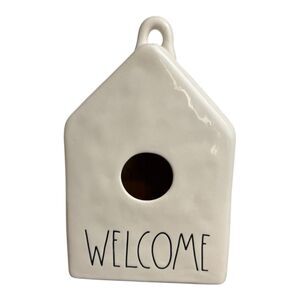 Rae Dunn Artisan Collection by Magenta Ceramic "Welcome"  Birdhouse 9”x5”